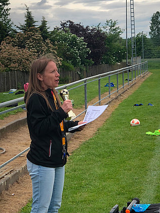 Siegerehrung beim Fußballturnier der 3. und 4. Klassen am 19.5.23